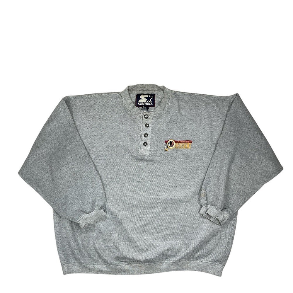Vintage Washington Redskins Sweatshirt Mens Large Gray NFL‎ Football Starter 90s